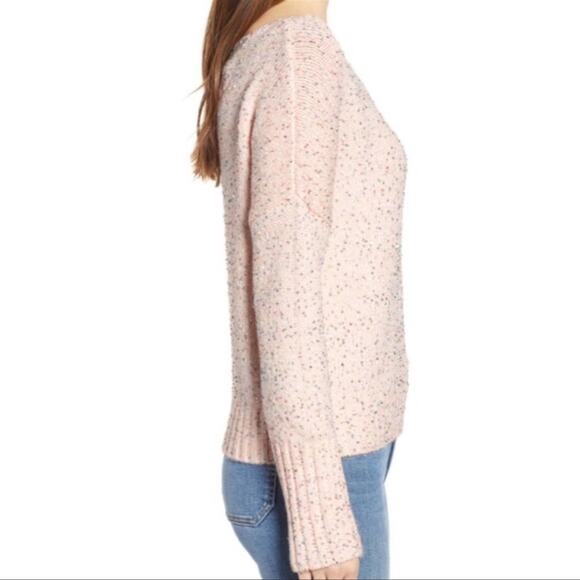 Rebecca Minkoff Cotton Katia Sweater in Pale Pink Sequin Size XL - Picture 3 of 11